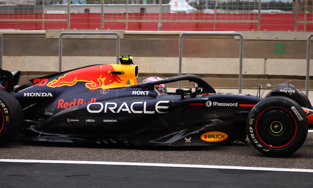 Red Bull RB21 sidepod at F1 2025 pre-season testing in Bahrain