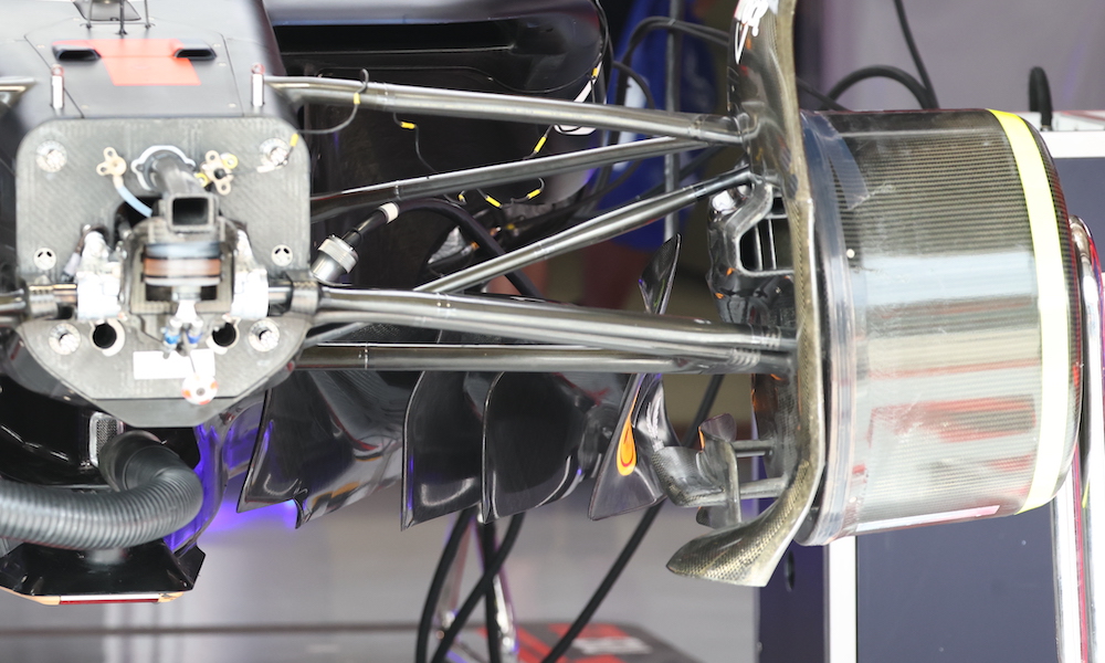Floor fences underneath the Red Bull RB21